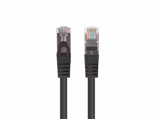 PATCHKABEL CAT.6 FTP 0,25M SVART FLUKE PASSERADE LANBERG 10-PACK