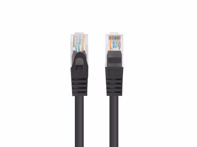 PATCHKABEL CAT.6 UTP 0,5M SVART FLUKE PASSERADE LANBERG 10-PACK