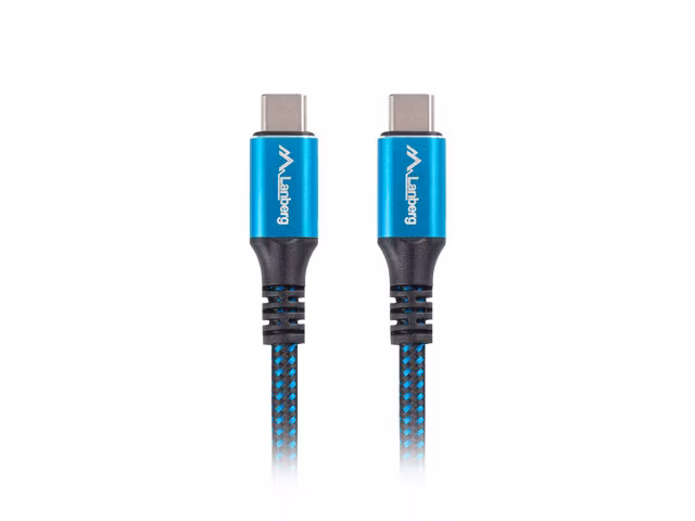 USB-C M/M 4.0 KABEL 1,2M 100W 8K 30HZ SVART-BLÅ LANBERG