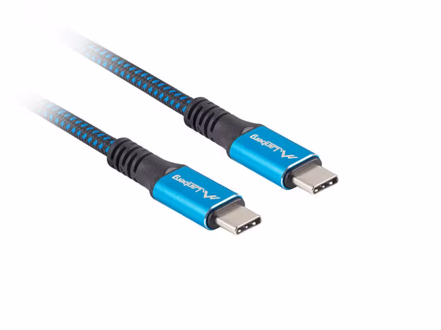 USB-C M/M 4.0 KABEL 1,2M 100W 8K 30HZ SVART-BLÅ LANBERG