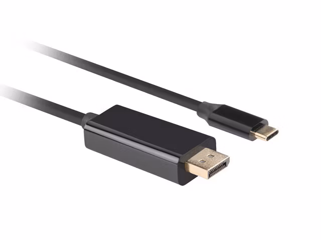 undefinedUSB-C(M)->DISPLAYPORT(M) KABEL 1,8M 4K 60HZ SVART LANBERGundefined