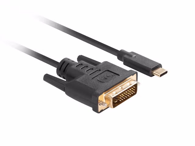 undefinedUSB-C(M)->DVI-D(24+1)(M) KABEL 3M SVART LANBERGundefined