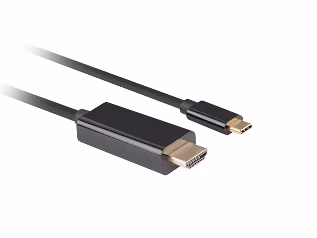 undefinedUSB-C(M)->HDMI(M) KABEL 1M 4K 60HZ SVART LANBERGundefined