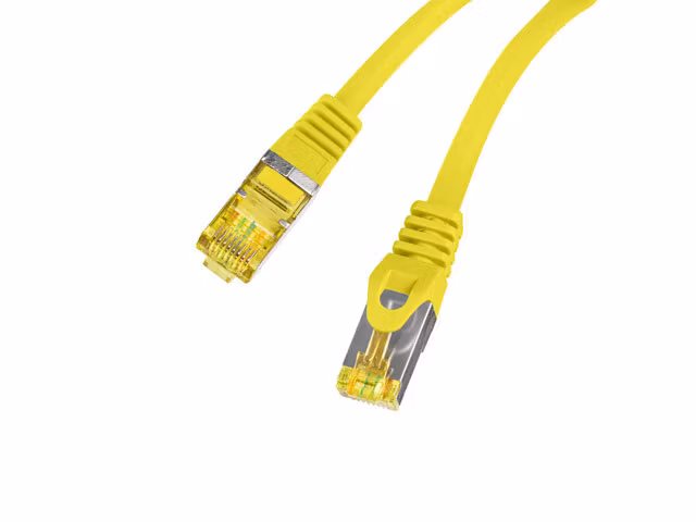 PATCHKABEL CAT.6A S/FTP LSZH CU 1,5M GUL FLUKE PASSERADE LANBERG