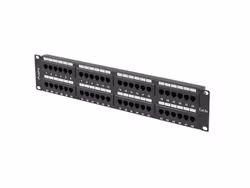 PATCHPANEL 48 PORT 2U 19" CAT.5E UTP SVART LANBERG