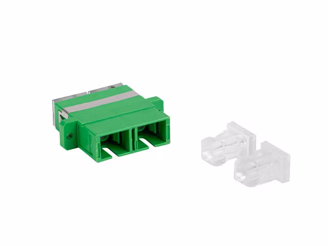 FIBEROPTISK ADAPTER SM SC/APC DUPLEX TRANSPARENT LOCK LANBERG