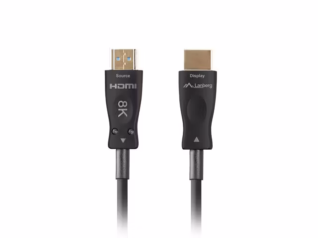 HDMI M/M V2.1 KABEL 80M OPTISK SVART AOC LANBERG