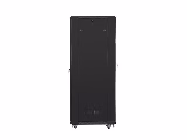 RACKSKÅP 19" FRISTÅENDE 42U/800X800 MED GLASDÖRR SVART LANBERG (MONTERAD)