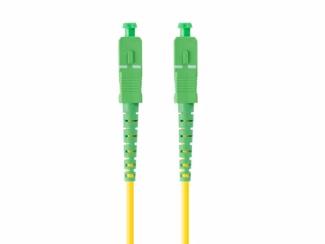 FIBEROPTISK PATCHKABEL SM SC/APC-SC/APC SIMPLEX 1M LSZH G657A1 3.0MM GUL LANBERG