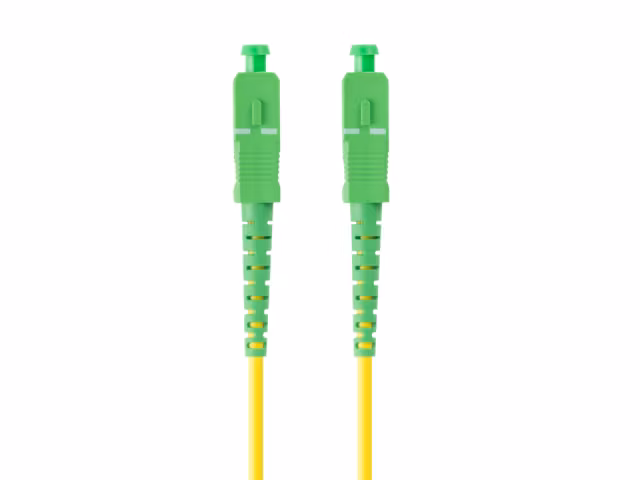 FIBEROPTISK PATCHKABEL SM SC/APC-SC/APC SIMPLEX 2M LSZH G657A1 3.0MM GUL LANBERG