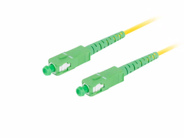 FIBEROPTISK PATCHKABEL SM SC/APC-SC/APC SIMPLEX 2M LSZH G657A1 3.0MM GUL LANBERG