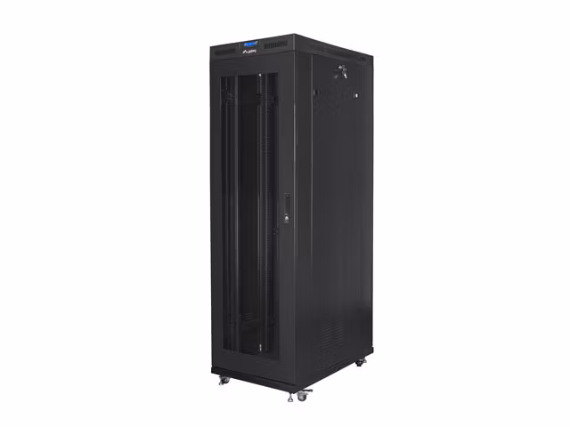RACKSKÅP 19" FRISTÅENDE 42U/800X1200 (FLAT PACK) MED NÄTDÖRR LCD SVART LANBERG V2