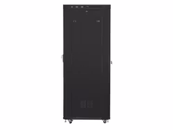 RACKSKÅP 19" FRISTÅENDE 27U/800X1200 (FLAT PACK) MED NÄTDÖRR LCD SVART LANBERG