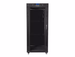 RACKSKÅP 19" FRISTÅENDE 27U/800X1200 (FLAT PACK) MED GLASDÖRR LCD SVART LANBERG