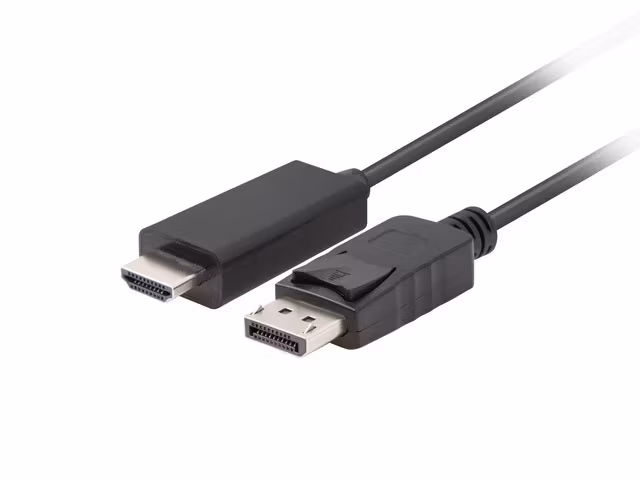 undefinedDISPLAYPORT(M) V1.1 ->HDMI(M) KABEL 1M SVART LANBERGundefined