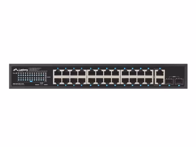 SWITCH LANBERG 24X 1GB POE+/2X GB 2X SFP RACK 19" GIGABIT ETHERNET 360W