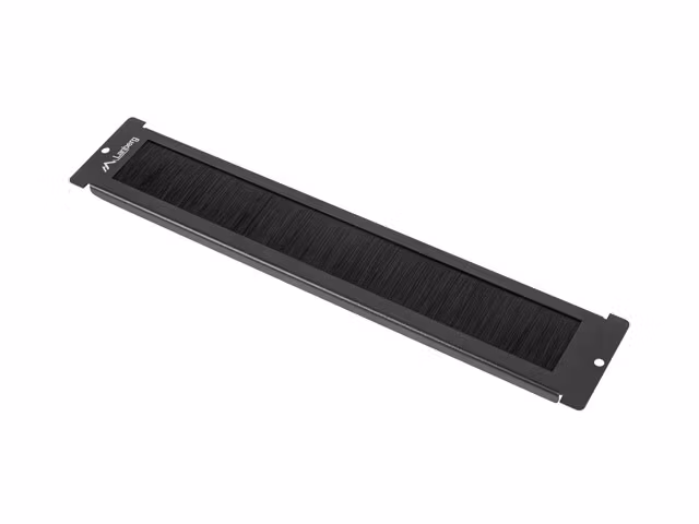 19" FRISTÅENDE (FF01 MED LCD-PANEL) KABELGENOMFÖRING BORSTPANEL SVART LANBERG AK-1106-B