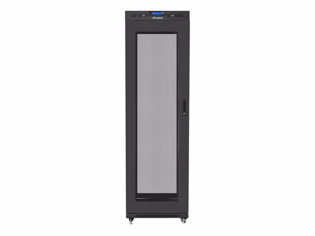 RACKSKÅP 19" FRISTÅENDE 42U/600X1000 (FLAT PACK) MED NÄTDÖRR LCD SVART LANBERG V2