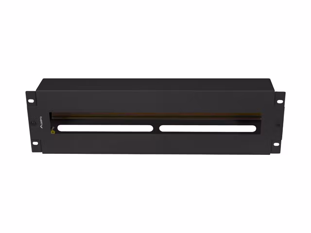 19" 3U SPÄNNINGSDISTRIBUTIONSPANEL MED DIN-SKENA TS-35 SVART LANBERG