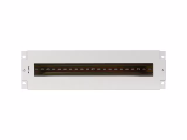 19" 3U SPÄNNINGSDISTRIBUTIONSPANEL MED DIN-SKENA TS-35 GRÅ LANBERG