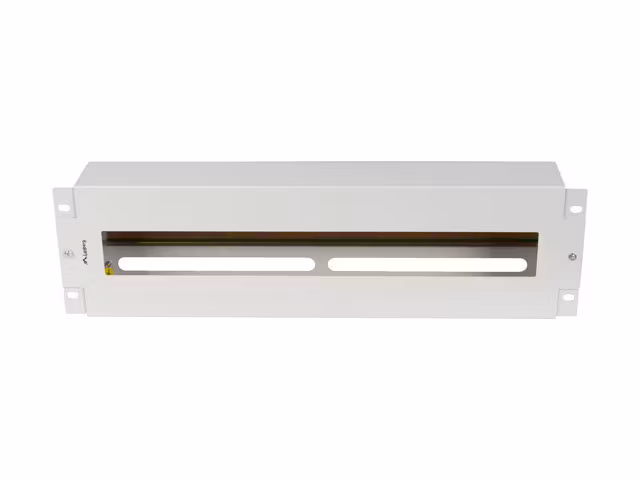 19" 3U SPÄNNINGSDISTRIBUTIONSPANEL MED DIN-SKENA TS-35 GRÅ LANBERG