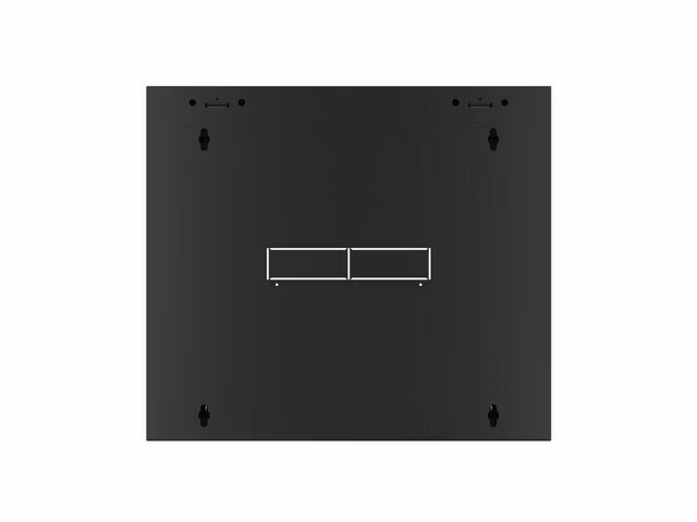RACKSKÅP 19" VÄGGMONTERAT 9U/450 MED GLASDÖRR SVART LANBERG (MONTERAD)