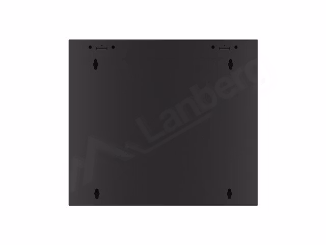 RACKSKÅP 19" VÄGGMONTERAT 9U/600 MED GLASDÖRR SVART LANBERG (MONTERAD)