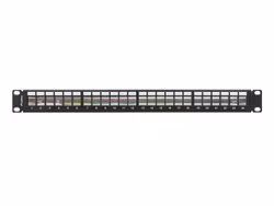PATCHPANEL BLANK 24 PORT 1U 19" FTP FÖR KEYSTONE MODULER SVART LANBERG