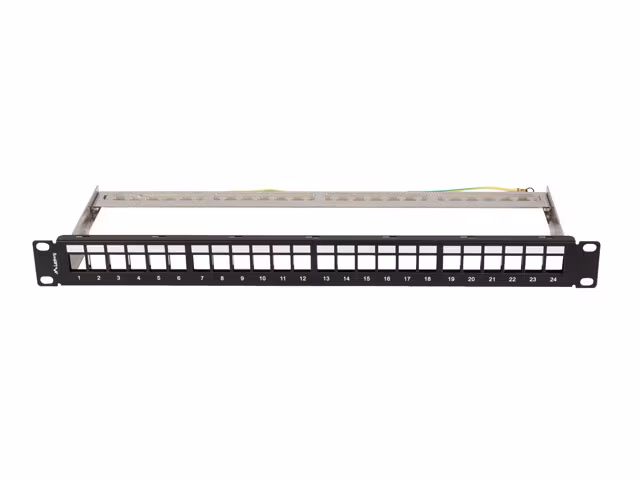 PATCHPANEL BLANK 24 PORT 1U 19" FTP FÖR KEYSTONE MODULER SVART LANBERG