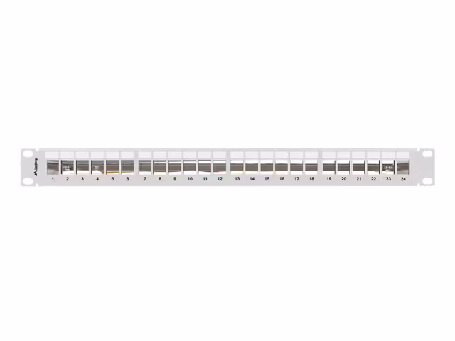 PATCHPANEL BLANK 24 PORT 1U 19" FTP FÖR KEYSTONE MODULER GRÅ LANBERG