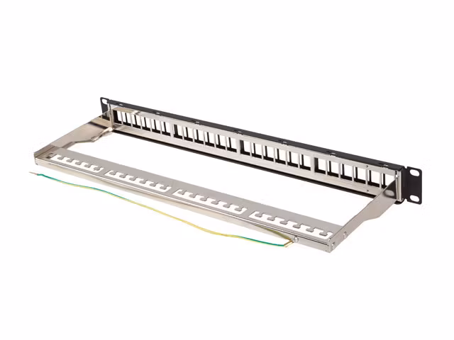 PATCHPANEL BLANK 24 PORT 1U 19" FTP FÖR KEYSTONE MODULER SVART LANBERG