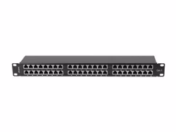 PATCHPANEL 48 PORT 1U 19" CAT.5E FTP SKÄRMAD SVART LANBERG