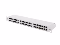 PATCHPANEL 48 PORT 1U 19" CAT.6 FTP SKÄRMAD GRÅ LANBERG