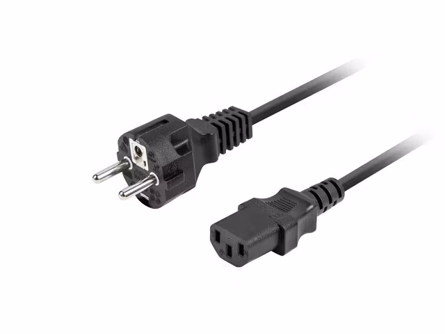 undefinedCEE 7/7->IEC 320 C13 NÄTSLADD 1,8M SVART RAK LANBERGundefined