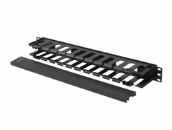 19" KABELHANTERINGSPLAST 1U TYP A SVART LANBERG