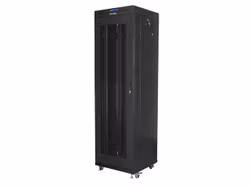 RACKSKÅP 19" FRISTÅENDE 42U/600X600 (FLAT PACK) MED NÄTDÖRR LCD SVART LANBERG V2