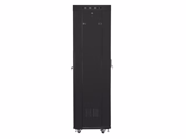 RACKSKÅP 19" FRISTÅENDE 42U/600X600 (FLAT PACK) MED NÄTDÖRR LCD SVART LANBERG V2
