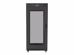 RACKSKÅP 19" FRISTÅENDE 27U/600X600 (FLAT PACK) MED NÄTDÖRR LCD SVART LANBERG V2