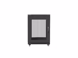 RACKSKÅP 19" FRISTÅENDE 15U/600X800 (FLAT PACK) MED NÄTDÖRR SVART LANBERG