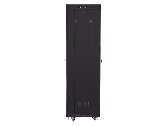 RACKSKÅP 19" FRISTÅENDE 42U/600X600 (FLAT PACK) MED NÄTDÖRR LCD SVART LANBERG V2