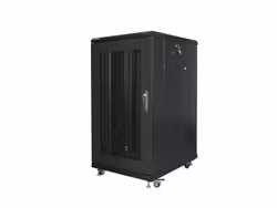 RACKSKÅP 19" FRISTÅENDE 22U/600X800 (FLAT PACK) MED NÄTDÖRR SVART LANBERG