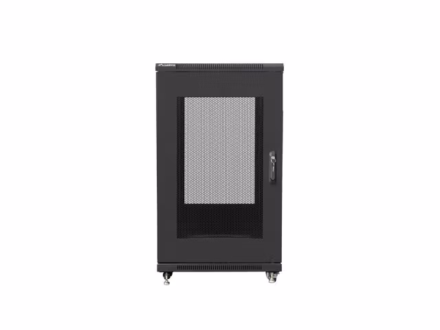 RACKSKÅP 19" FRISTÅENDE 22U/600X800 (FLAT PACK) MED NÄTDÖRR SVART LANBERG