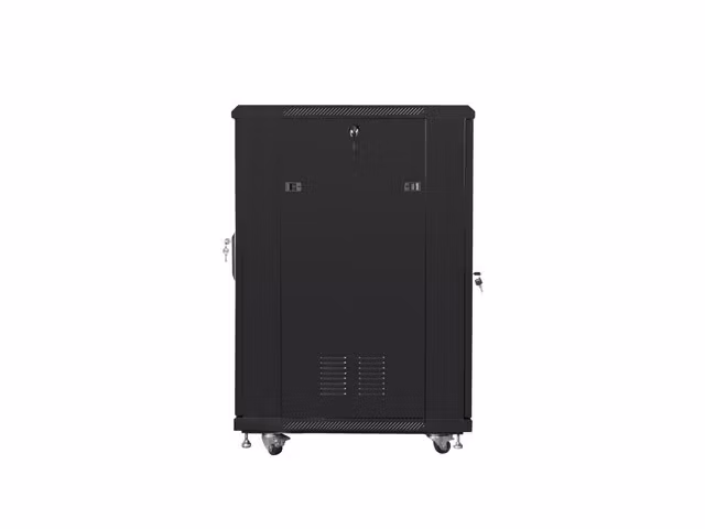 RACKSKÅP 19" FRISTÅENDE 22U/600X800 (FLAT PACK) MED NÄTDÖRR SVART LANBERG