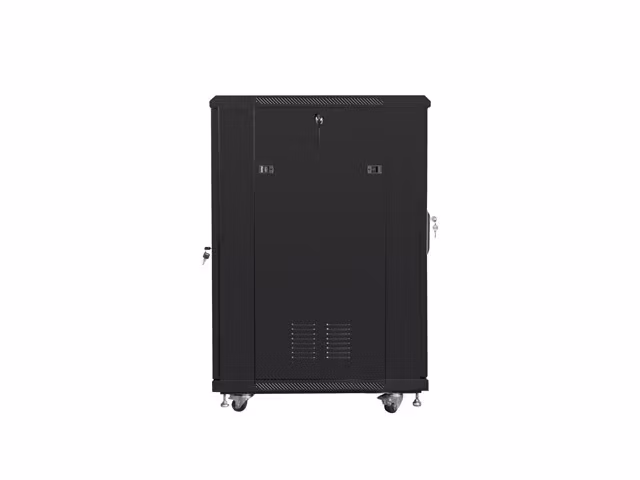 RACKSKÅP 19" FRISTÅENDE 22U/600X800 (FLAT PACK) MED NÄTDÖRR SVART LANBERG