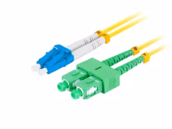FIBEROPTISK PATCHKABEL SM LC/UPC-SC/APC DUPLEX 0,5M LSZH G657A1 3,0MM GUL LANBERG