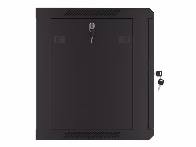 RACKSKÅP 19" VÄGGMONTERAT 9U/600X450 MED PERFORERAD DÖRR SVART LANBERG (FLAT PACK)