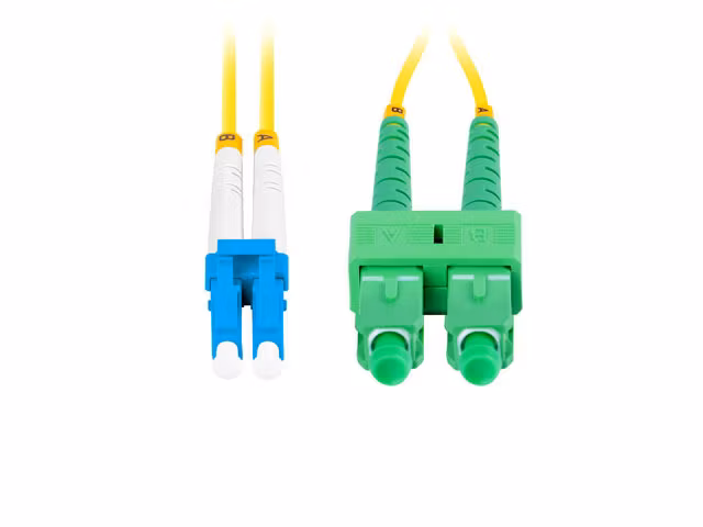 FIBEROPTISK PATCHKABEL SM LC/UPC-SC/APC DUPLEX 2M LSZH G657A1 3,0MM GUL LANBERG