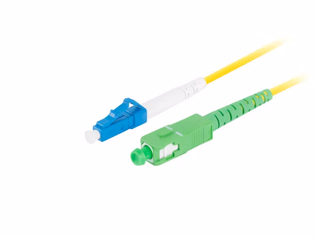 FIBEROPTISK PATCHKABEL SM LC/UPC-SC/APC SIMPLEX 1M LSZH G657A1 3.0MM GUL LANBERG