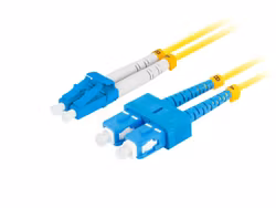 FIBEROPTISK PATCHKABEL SM SC/UPC-LC/UPC DUPLEX 0,5M LSZH G657A1 3,0MM GUL LANBERG