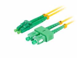 FIBEROPTISK PATCHKABEL SM SC/APC-LC/APC DUPLEX 1M LSZH G657A1 3,0MM GUL LANBERG